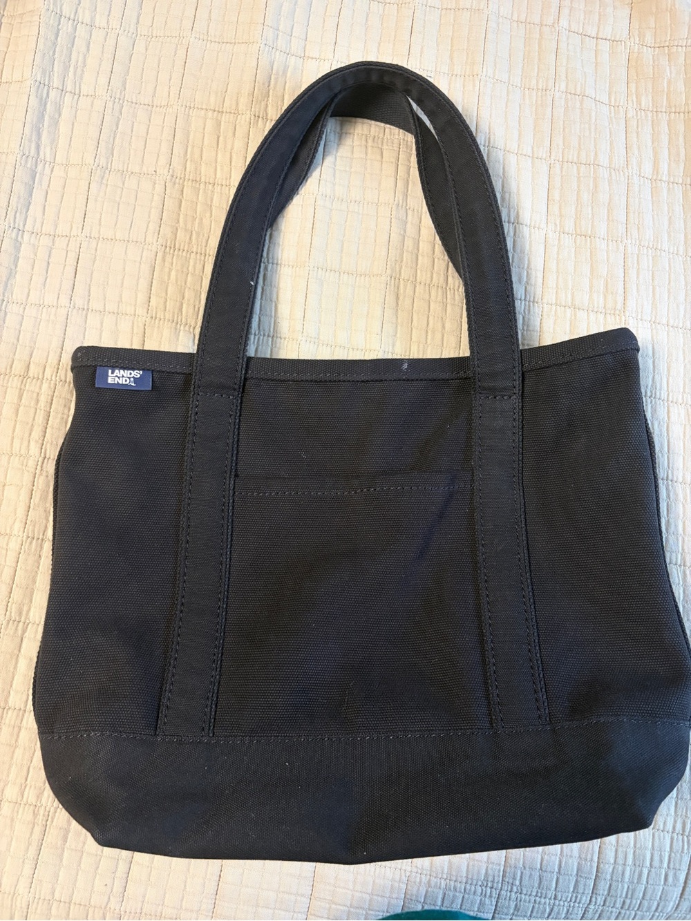 Lands' End 5 Pocket Canvas Tote Bag